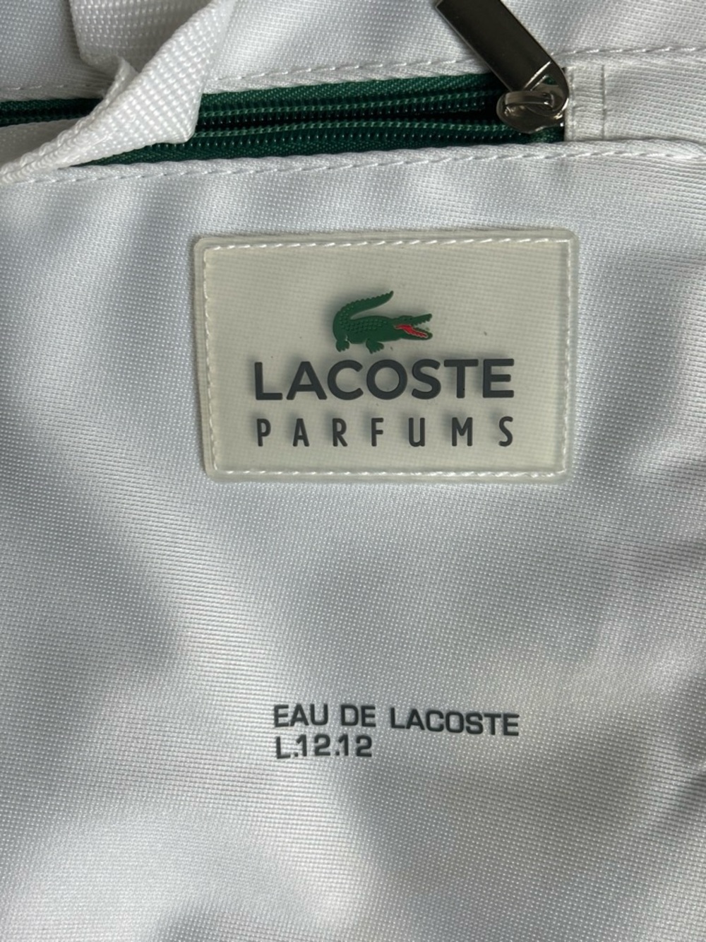 Lacoste White and Green Men's Crossbody Messenger Bag - Picture 6 of 7